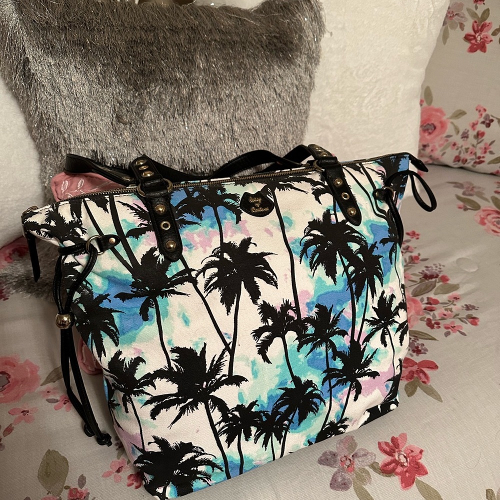 Juicy couture tote bag with palm tree pattern